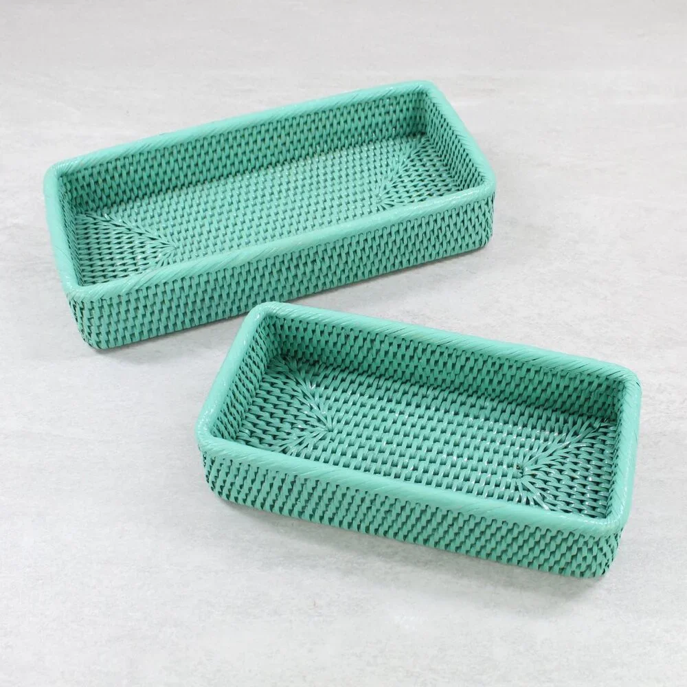 NEW Tight Woven Basket Duo - Chic Organization Set-Eco Handcraft